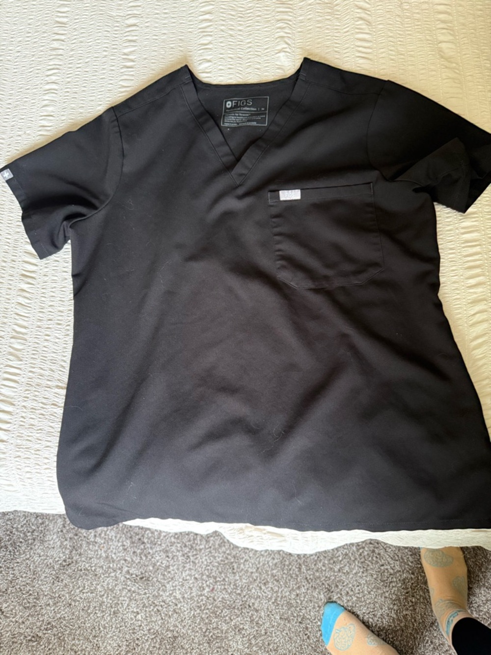 V neck scrub top